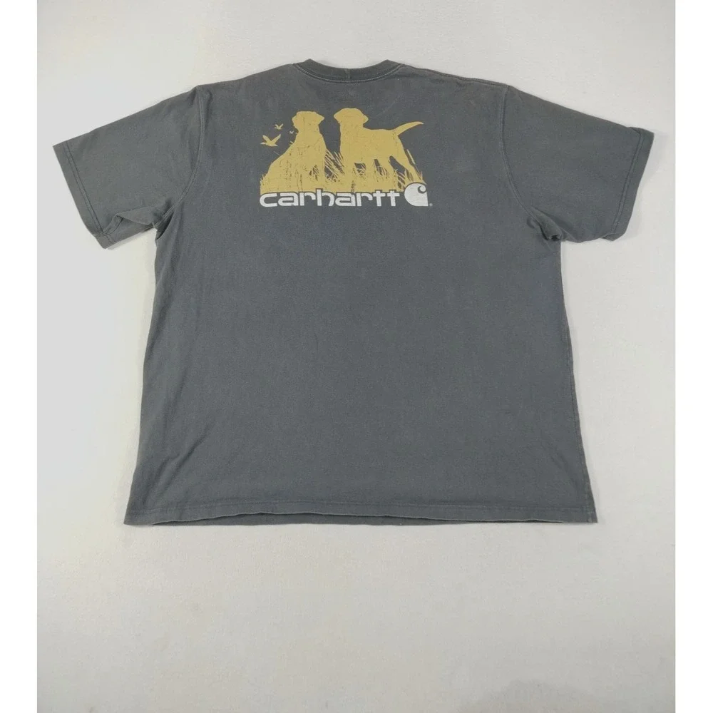 Carhartt Shirt Mens 2XL Black Original Fit Pocket Hunting Dogs Work Wear Durable